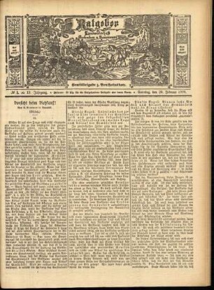 Ausgabe vom Sonntag, den 28. Februar 1909.