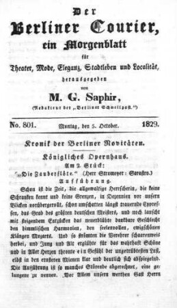 No. 801, Montag, den 5. October 1829