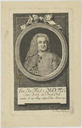 Bildnis des Ern. Jo. Frid. Mantzel