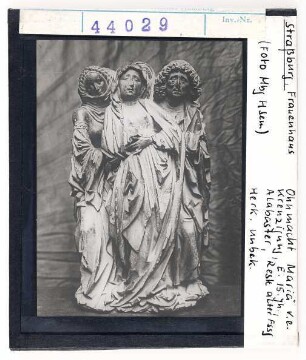Straßburg, Museum Frauenhaus: Ohnmacht Mariä bei der Kreuzigung, Ende 15. Jhd., Alabaster