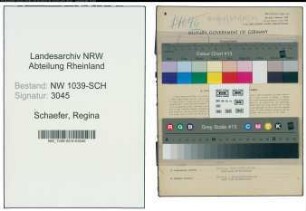 Entnazifizierung Regina Schaefer , geb. 13.08.1900 (Fuersorgerin)