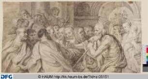 Diogenes sucht Menschen mit der Laterne