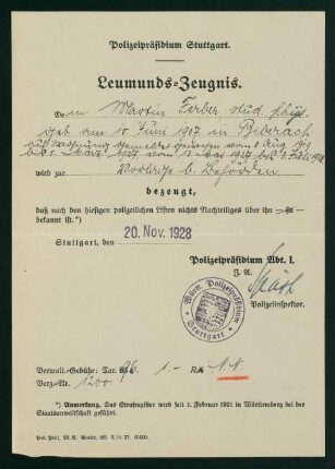 Leumundszeugnis