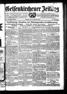 Gelsenkirchener Zeitung. 1902-1940