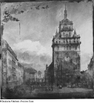Die ehemalige Kreuzkirche zu Dresden : Gemälde, 1958