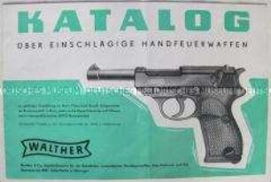 Propagandaschrift der DDR gegen die Wiederbewaffnung der Bundesrepublik in der Aufmachung eines Kataloges für Handfeuerwaffen
