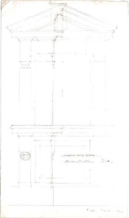 ohne Verfasserangabe; u.a. Florenz, Rom (Italien); Bauaufnahmen - Casino della Livia, Fenster EG (Ansicht m. Schnitt)