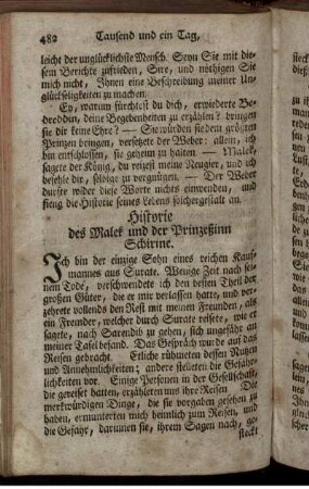 Historie des Malek und der Prinzessinn Schirine