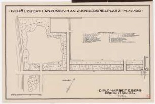 Villengarten, Berlin-Kladow: Grundriss Spielbereich 1.100