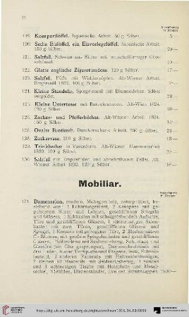 Mobiliar (Nr. 131-217)