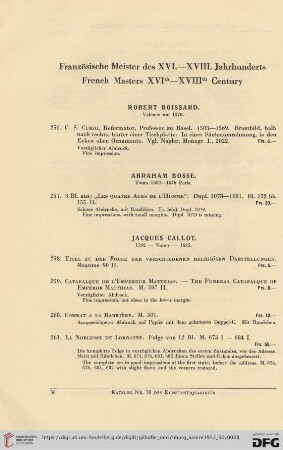 Französische Meister des XVI.-XVIII. Jahrhunderts (Nr. 256-294)