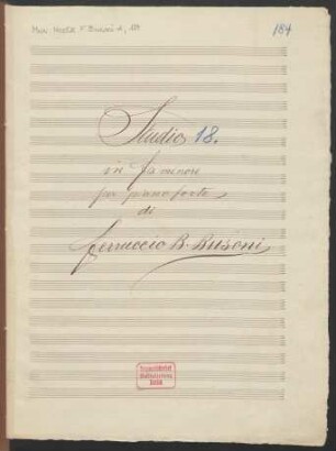 Etudes; pf; f-Moll; KinBu 200