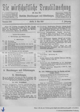Nr. 104, 8. Mai 1919