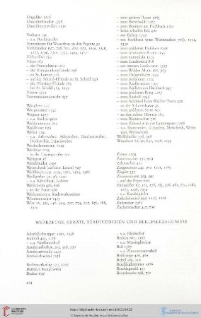 Werkzeuge, Geräte, Berufszeichen und Berufserzeugnisse