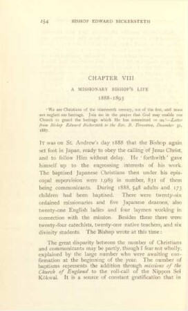 Chapter VIII. A missionary Bishop's life 1888-1893