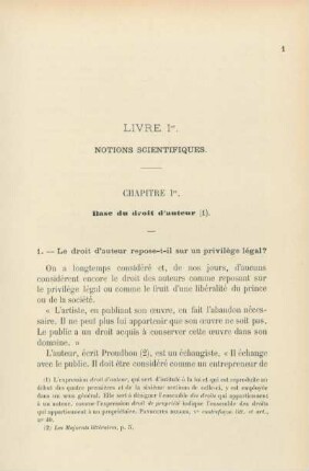 Livre Ier. Notions scientifiques
