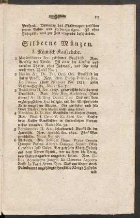 Silberne Münzen.