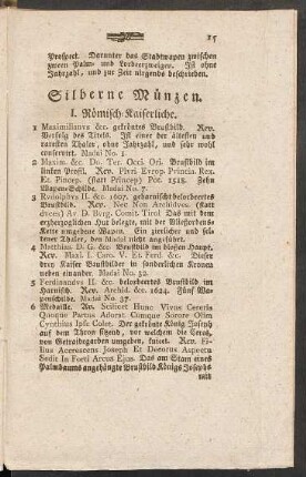 Silberne Münzen.