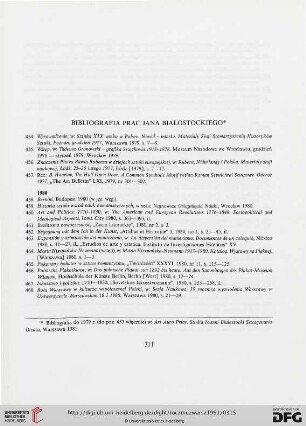 Bibliografia prac Jana Białostockiego