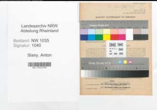 Entnazifizierung Anton Slany , geb. 12.11.1896 (Bergmann)