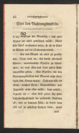 Von den Nahrungsmitteln