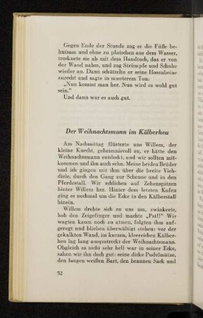 Der Weihnachtsmann im Kälberheu