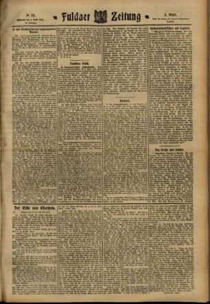 Zweite Ausgabe vom Mittwoch, den 05. April 1911.