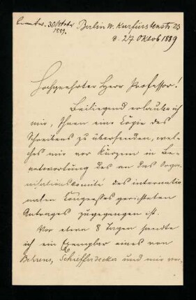 Berlin, 27.10.1889.