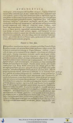 IV. Henrici II bona fides.