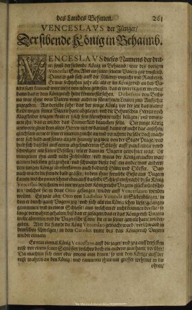 Venceslaus der Jünger, Der sibende König in Behaimb