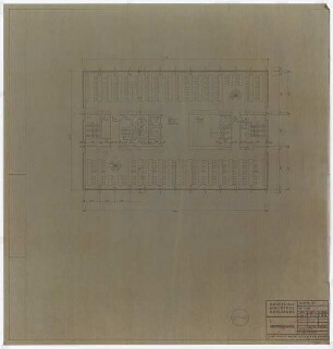 Hochschulbibliothek, Karlsruhe Neubau: Grundriss 2.OG, 1:100