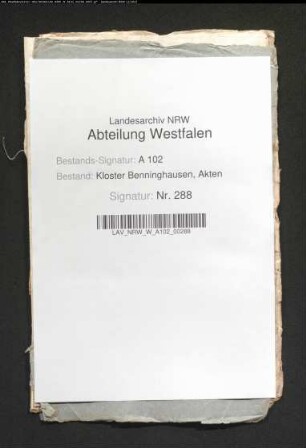 Hense in Benninghausen: Übergabe des Gutes an Trine Hense, Gewinnbrief