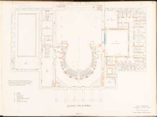 Schauspielhaus, Berlin Umbau: Grundriss in Höhe des Balkons 1:100