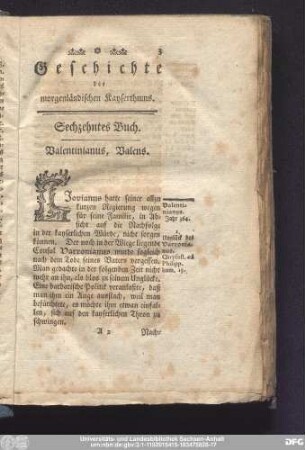 Sechzehntes Buch. Valentinianus, Valens.