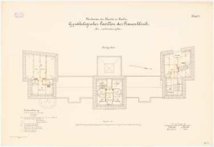 Frauenklinik der Charité, Berlin Gynäkologischer Pavillon, Um- und Erweiterungsbau: Grundriss Dachgeschoss 1:100