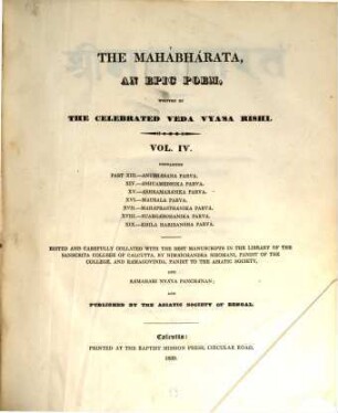 The Mahábhárata : an epic poem, 4