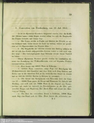 I. Convention von Trachenberg, von 12. Juli 1813