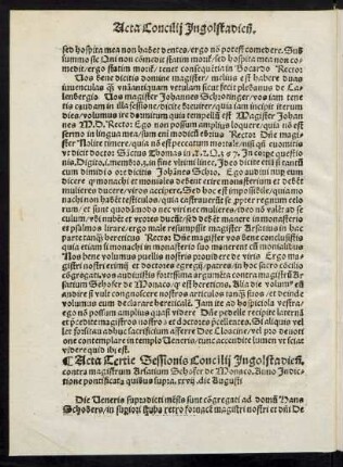 Acta Tertie Sessionis Concilii Ingolstadiensis.