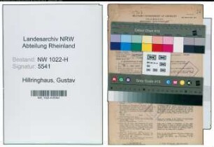 Entnazifizierung Gustav Hillringhaus , geb. 04.08.1905 (Bueroangestellter)