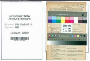 Entnazifizierung Walter Reimann , geb. 10.03.1906 (Strassenbahnfahrer)