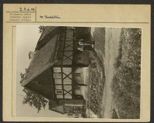 Das Fachwerkhaus der Familie Rössl in Gröditz. : Tykowany dom swójby Rösslerjec w Hrodźišću.