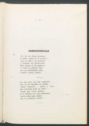 Reminiscencias