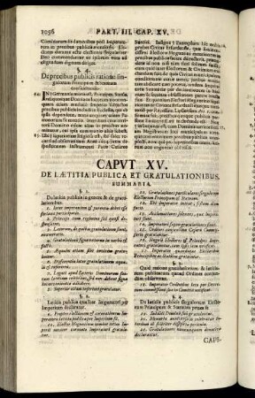 Caput XV. De Lætitia Publica Et Gratulationibus.