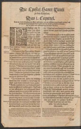 Die Epistel Sanct Pauli zu den Ephesern.