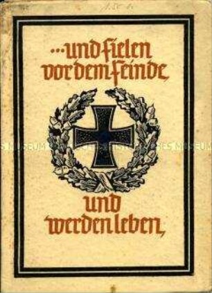 "Trostbuch" für die Hinterbliebenen von gefallenen Soldaten