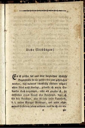 Liebe Mitbürger !