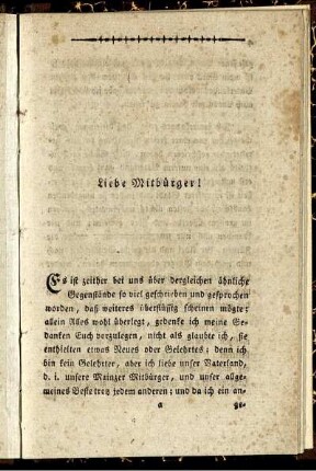Liebe Mitbürger !