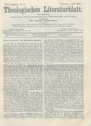 169-173 Zahn Kommentar zum Matthäusevangelium