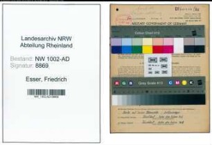 Entnazifizierung Friedrich Esser, geb. 25.02.1904 (Beamter)