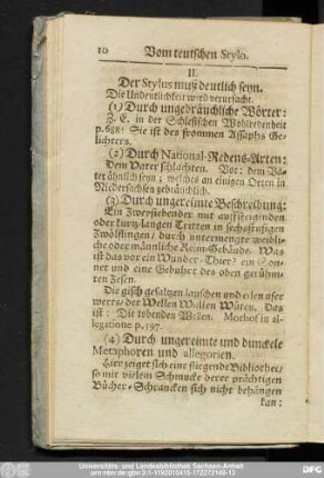 II. Der Stylus muß deutlich seyn.